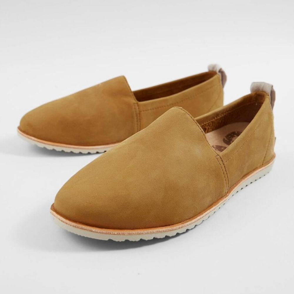Sorel Ella Tan Slip On Tan Shoes Brown Loafer 7 Casual Buckle Leather